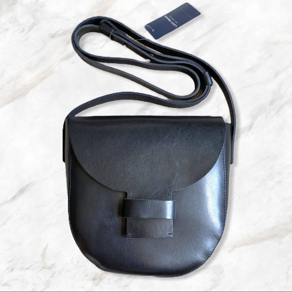 Lucky Brand Bag Saddle Back Crossbody Purse Black